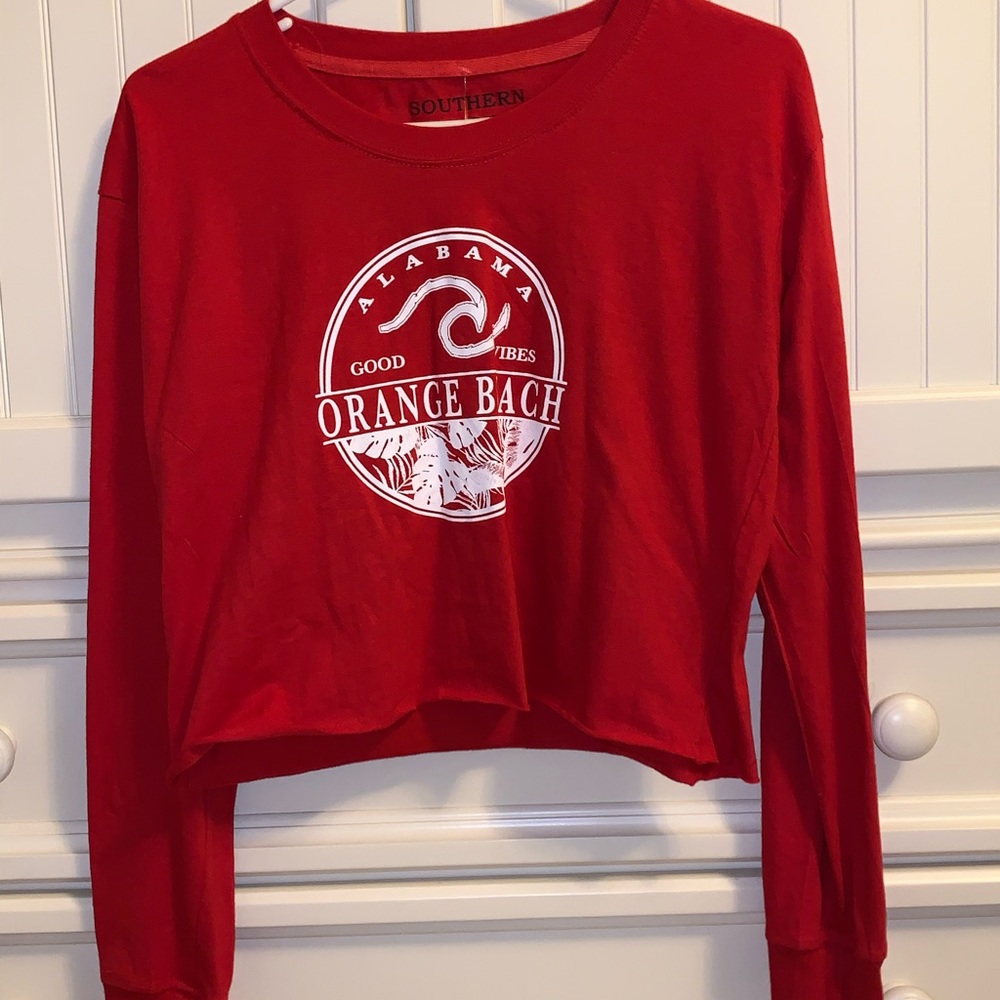 NWT Orange Beach Alabama cropped shirt